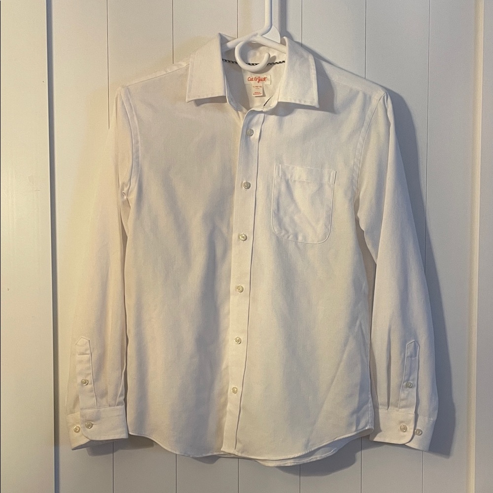 Cat & Jack Boy’s White Casual Button-Down Shirt